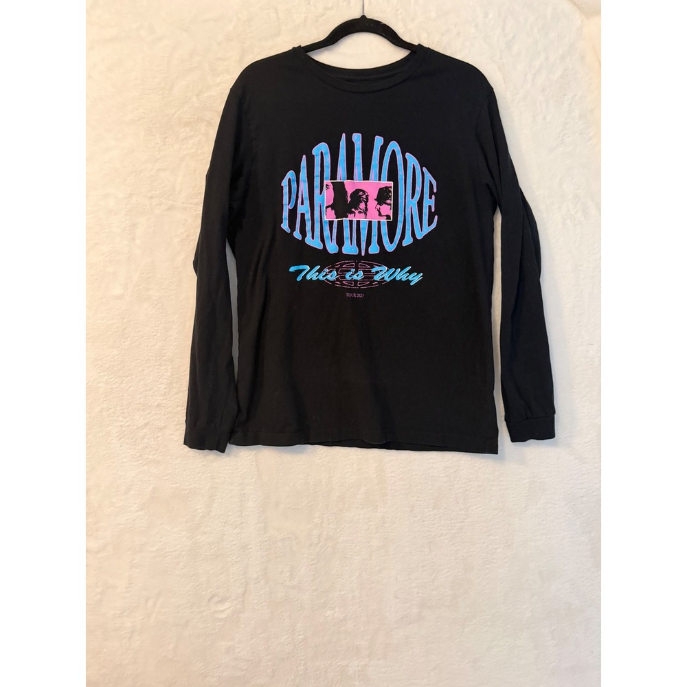 Paramore This Is Why Tour 2023 Long Sleeve Graphic T-Shirt Black Large L Band T